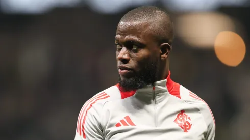 Enner Valencia jogador do Internacional comemora seu gol durante partida contra o Atletico-MG no estadio Arena MRV pelo campeonato Brasileiro A 2025. Foto: Gilson Lobo/AGIF