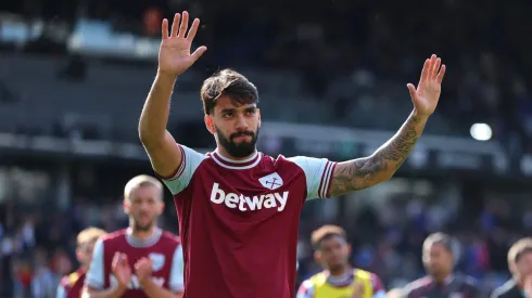 IPSWICH, ENGLAND – MAY 25: Lucas Paqueta of West Ham United acknowledges the fans following the Premier League match between Ipswich Town FC and West Ham United FC at Portman Road on May 25, 2025 in Ipswich, England. (Photo by Richard Pelham/Getty Images)