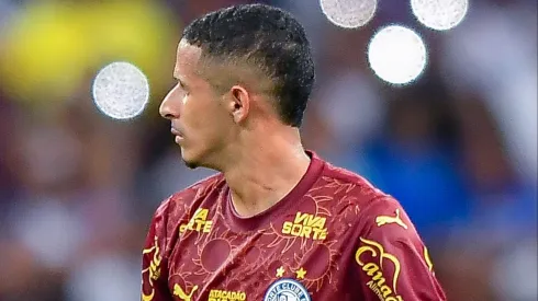 Luciano Juba jogador do Bahia durante partida no estadio Arena Fonte Nova pelo campeonato Brasileiro A 2025. Foto: Jhony Pinho/AGIF