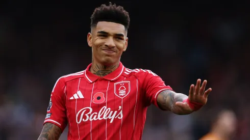 NOTTINGHAM, ENGLAND – NOVEMBER 09: Igor Jesus of Nottingham Forest reacts during the Premier League match between Nottingham Forest and Leeds United at City Ground on November 09, 2025 in Nottingham, England. (Photo by Matt McNulty/Getty Images)