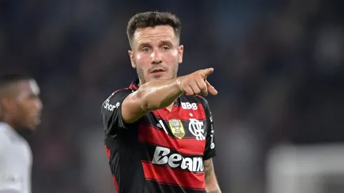 Saul jogador do Flamengo durante partida contra o Vasco no estadio Maracana pelo campeonato Brasileiro A 2025. Foto: Thiago Ribeiro/AGIF