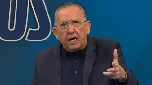 Foto: Reprodução/Band – Galvão Bueno analisa semifinalistas da Copa do Brasil de 2025.