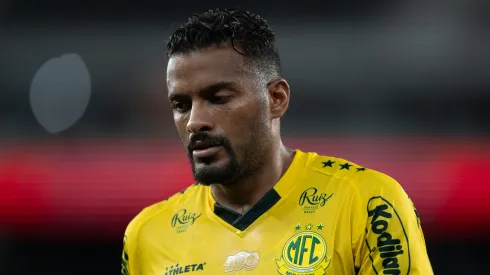 Reinaldo jogador do Mirassol durante partida contra o Botafogo no estadio Engenhao pelo campeonato Brasileiro A 2025. Foto: Jorge Rodrigues/AGIF