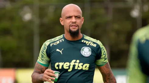 Sao Paulo – 26/02/2020 – Treino do Palmeiras – Felipe Melo durante treino do Palmeiras no CT CT Academia de Futebol. Foto: Bruno Ulivieri/AGIF