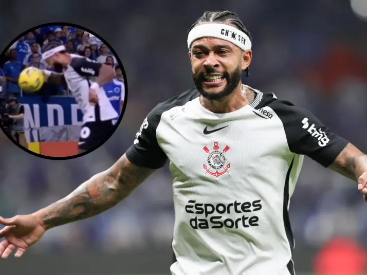 Possível mão de Memphis faz anulação de Cruzeiro x Corinthians ser pedida pela torcida