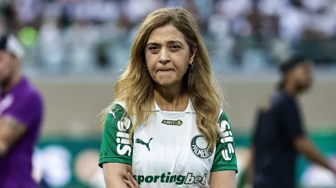 SP – BARUERI – 12/04/2025 – BRASILEIRO A 2025, PALMEIRAS X CORINTHIANS – Leila Pereira presidente do Palmeiras antes da partida contra o Corinthians no estadio Arena Barueri pelo campeonato Brasileiro A 2025. Foto: Fabio Giannelli/AGIF