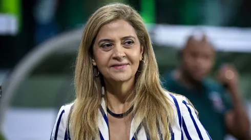 Leila Pereira presidente do Palmeiras antes de partida contra o Ceara no estadio Arena Allianz Parque pelo campeonato Copa Do Brasil 2025. Foto: Fabio Giannelli/AGIF