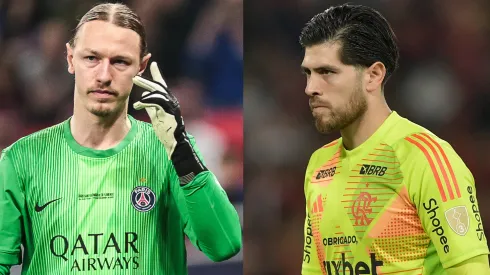 Safonov e Rossi. Fotos: Gilvan de Souza/Flamengo e Thiago Ribeiro/AGIF