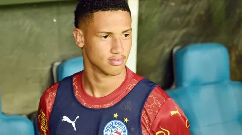 BA – SALVADOR – 20/08/2025 – COPA DO NORDESTE 2025, BAHIA X CEARA – Tiago, jogador do Bahia, durante partida contra o Ceara no estadio Fonte Nova pelo campeonato Copa Do Nordeste 2025. Foto: Walmir Cirne/AGIF