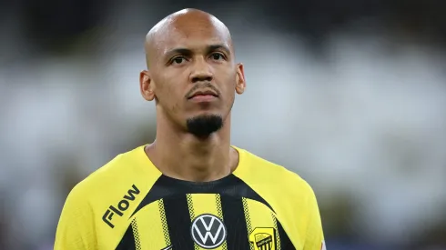 JEDDAH, SAUDI ARABIA – MAY 26: Fabinho of Al-Ittihad looks on prior to the Saudi Pro League match between Al Ittihad and Damac FC at Alinma Stadium on May 26, 2025 in Jeddah, Saudi Arabia. (Photo by Yasser Bakhsh/Getty Images)