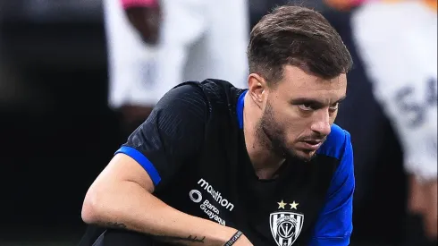 Martin Anselmi tecnico do Independiente del Valle durante partida contra o Corinthians no estadio Arena Corinthians pelo campeonato Libertadores 2023. Foto: Ettore Chiereguini/AGIF