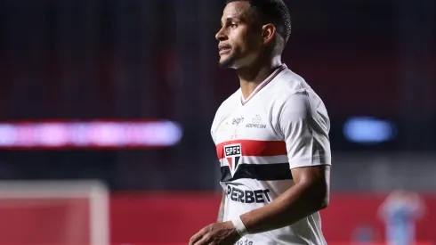 Mailton jogador do Sao Paulo durante partida contra o Bahia no estadio Morumbi pelo campeonato Brasileiro A 2025. Foto: Marcello Zambrana/AGIF