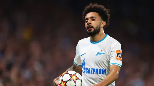 Claudinho of Zenit St. Petersburg looks on during the UEFA Champions League group H match between Chelsea FC and Zenit St. Petersburg at Stamford Bridge on September 14, 2021 in London, England. (Photo by Clive Rose/Getty Images)