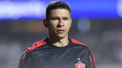 Osvaldo jogador do Vitoria durante partida contra o Sao Paulo no estadio Morumbi pelo campeonato Brasileiro A 2024. Foto: Anderson Romao/AGIF