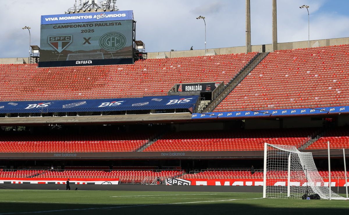 São Paulo x Ponte Preta: como ficou o gramado do Morumbis após show da Shakira