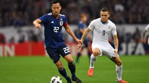 Jonathan Rodríguez tuvo pocos minutos en el empate entre Uruguay y Japón.
