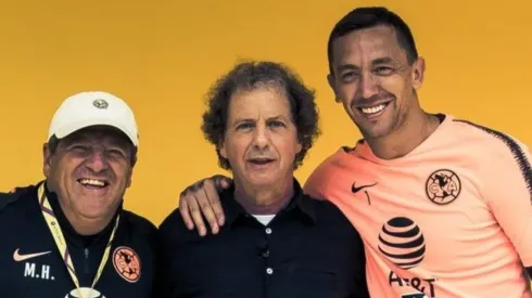 Herrera, Brailovsky y Marchesín antes de su entrevista