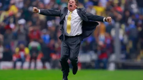 Herrera festejando su corona este domingo