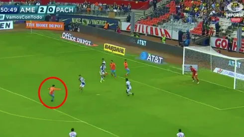 Cristian Insaurralde anotó el 3-0 sobre Pachuca.