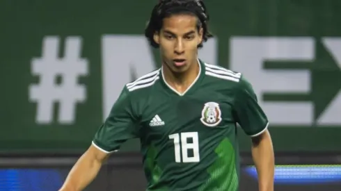 Diego Lainez con la Selección Mexicana.