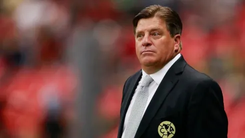 Miguel Herrera en el Estadio Azteca.