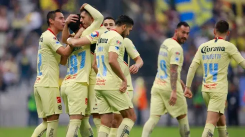 América celebrando la clasificación a la Final de Copa MX.