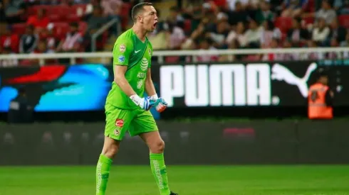 Marchesín celebrando el triunfo en el AKRON.