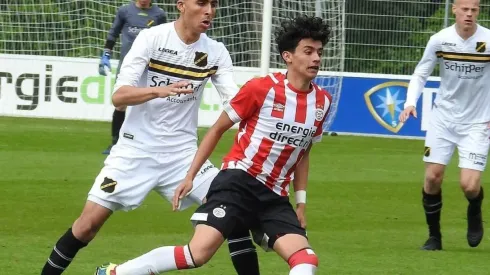 El joven talento mexicano consiguió su primer tanto este sábado con las Fuerzas Básicas del PSV