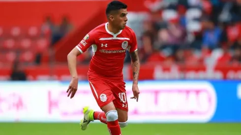 Leonel López en el encuentro del Toluca.