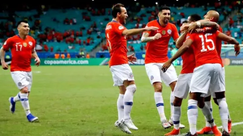 Chile celebrando el triunfo ante Ecuador.