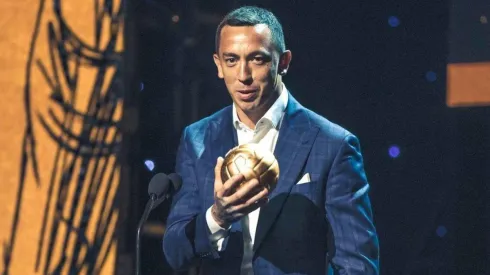 Agustín Marchesín en la premiación del Balón de Oro.