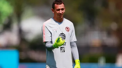 Agustín Marchesín en el entrenamiento de América.