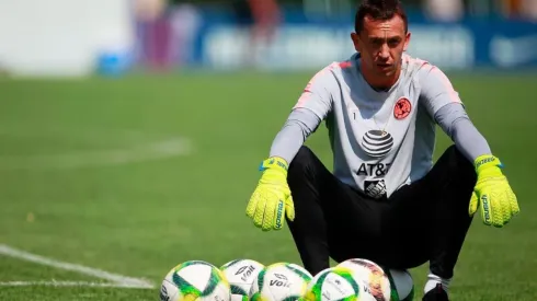 Agustín Marchesín en el entrenamiento del América.
