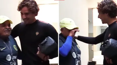 Guillermo Ochoa reencontrándose con don Rafa.