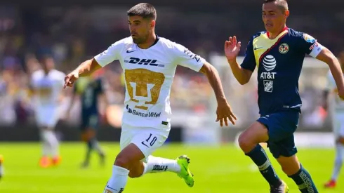 América enfrentando a Pumas en el Clausura 2019.
