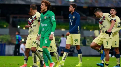 Jugadores de América tras el encuentro.