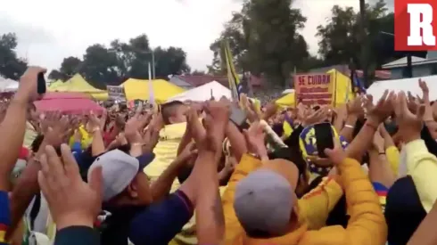 La afición americanista ya arma la fiesta en el Azteca.