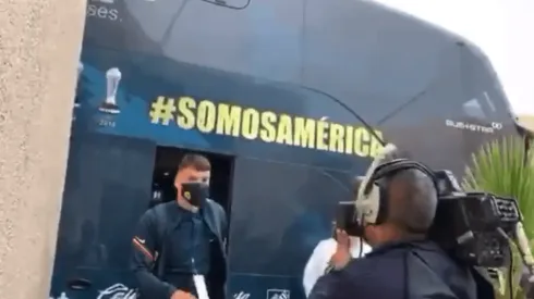 América llegan sin problemas al Estadio Hidalgo.