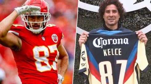 Guillermo Ochoa envió un jersey del América a Travis Kelce de Kansas City Chiefs.