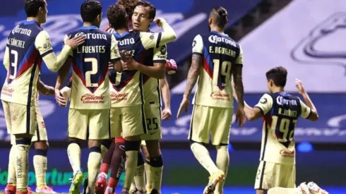 América festejando ante Puebla. (Vía:@ClubAmerica)