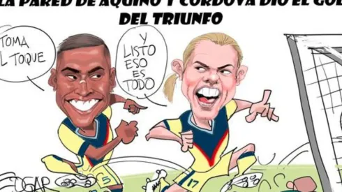 El Cartón de Édgar: "La pared de Aquino y Córdova dio el gol del triunfo"
