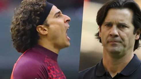 Guillermo Ochoa y Santiago Solari en el América vs Pachuca del Clausura 2022