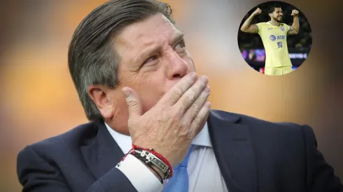 Miguel Herrera trata de endulzarle el oído a Henry Martín.