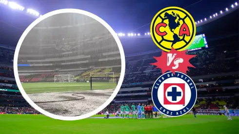 Las fuertes lluvias en el Estadio Azteca a horas del Clásico Joven