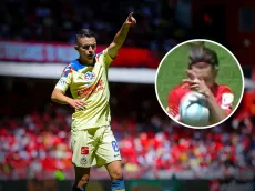 El tremendo balonazo de Álvaro Fidalgo a Canelo Angulo en el América vs. Toluca