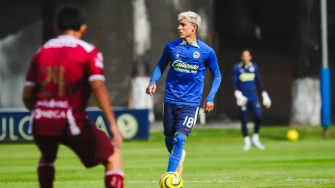 Chicote anotó en el amistoso contra Salamanca.