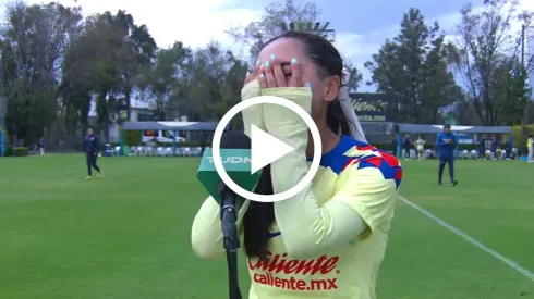 Alondra Cabanillas anotó su primer gol con América Femenil y rompió en llanto