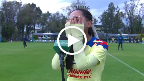 Alondra Cabanillas anotó su primer gol con América Femenil y rompió en llanto 

