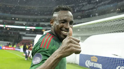 Ciudad de México, 21 de noviembre de 2023.  Julián Quiñones durante el partido de vuelta de los Cuartos de Final de la Liga de Naciones de la Concacaf 2023-2024, entre la Selección Nacional de México y la Selección de Honduras, celebrado en el estadio Azteca. Foto: Imago7/ Etzel Espinosa