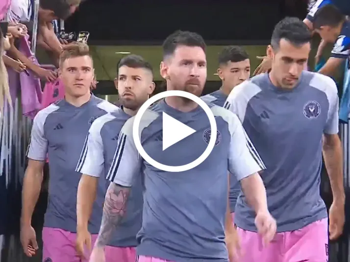 El epico saludo de Messi a Katty Martínez en el Inter de Miami vs Monterrey por la Concachampions